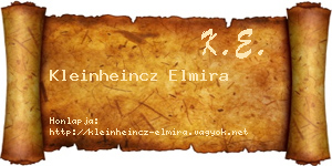 Kleinheincz Elmira névjegykártya